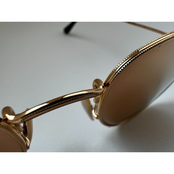 Ray Ban Sunglasses RB3548N 001/Z2 51mm HEXAGONAL FLAT LENSES Copper Gold - Picture 5 of 16